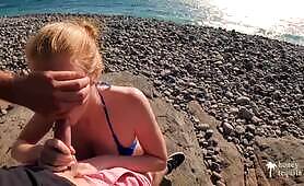 PUBLIC BEACH FUCK big behind horny woman needs passionate outdoor sex NOW sperm on melons Honey Tequila
